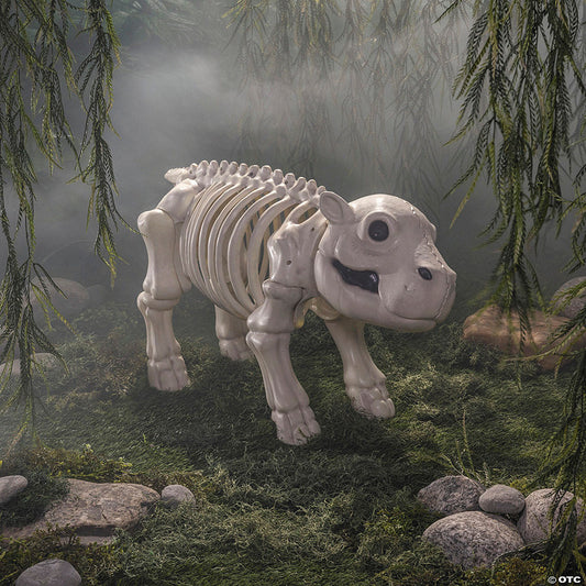 22" Standing Hippo Skeleton Halloween Decoration | USA Decoration®