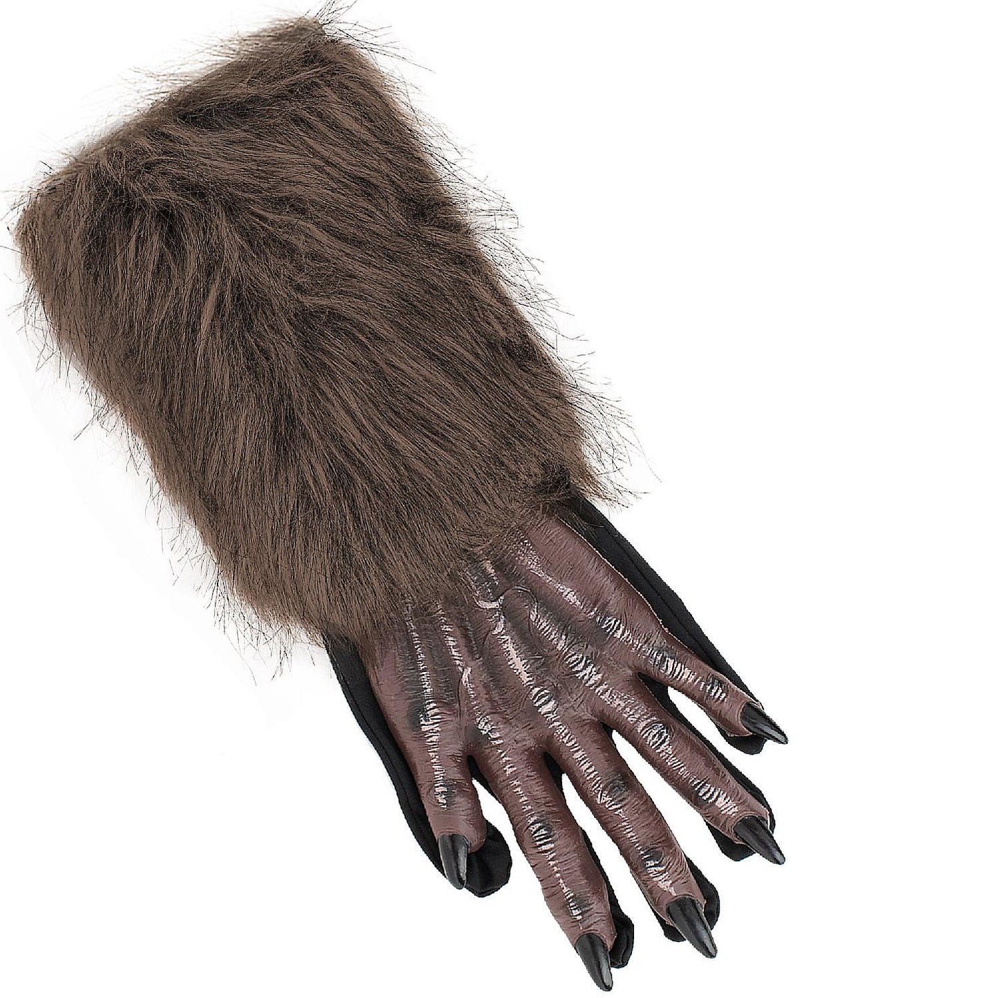 Skeleteen Werewolf Hand Costume Gloves - Brown Hairy Wolf Claw Hands Paws Monster Costume Accessories for Kids and Adults | USA Decoration®