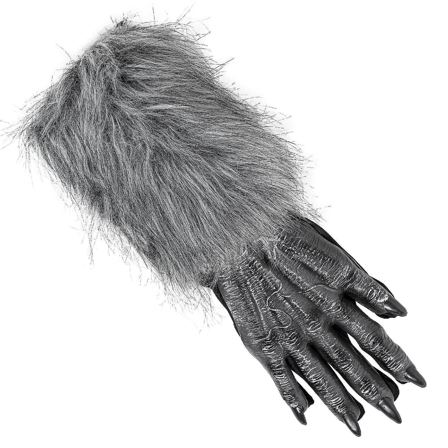Skeleteen Werewolf Hand Costume Gloves - Grey Hairy Wolf Claw Hands Paws Monster Costume Accessories for Kids and Adults | USA Decoration®