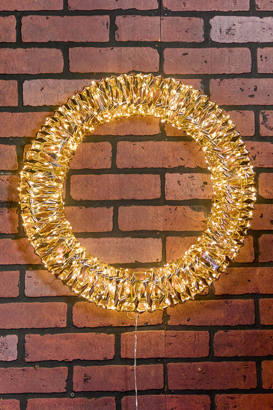 1.6' LED Wreath with 600 Warm White Lights Bright & Festive Holiday Decoration