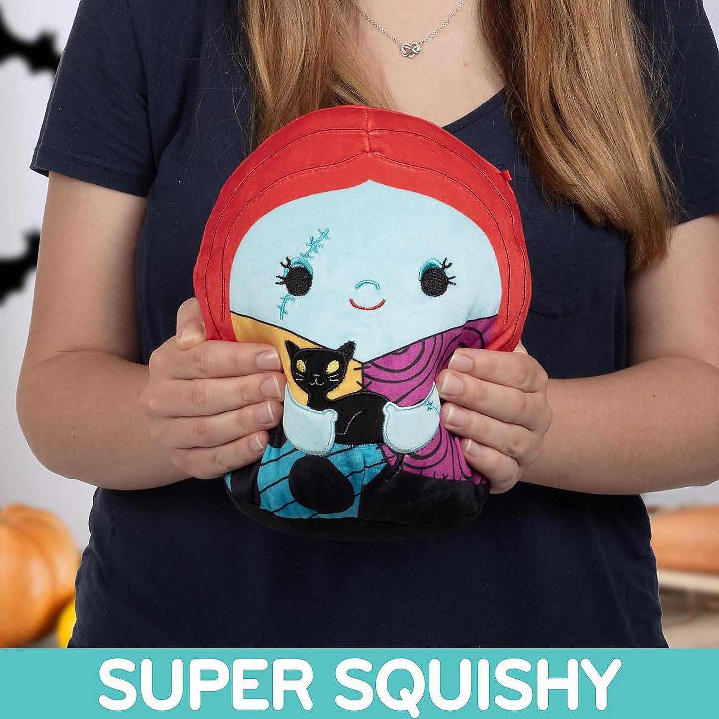 Squishmallows Original 8" Sally with Cat - Nightmare Before Christmas - Official Jazwares Plush - Collectible | USA Decoration®