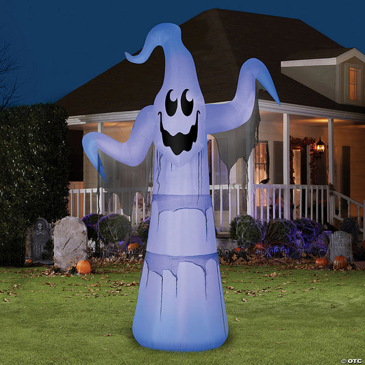 12 Ft. Blow-Up Inflatable Floating Ghost with Built-In LED Lights Outdoor Yard Decoration | USA Decoration®