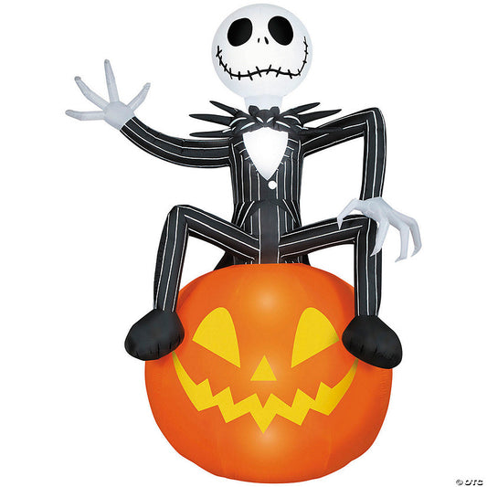 1 Piece(s): 9 Ft. 6" AirblownInflatable The Nightmare Before Christmas Jack on Pumpkin Yard Decoration | USA Decoration®