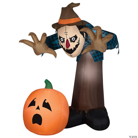 90" Airblown Inflatable Giant Hunched Scarecrow w/LED Animated Halloween Yard Decor | USA Decoration®