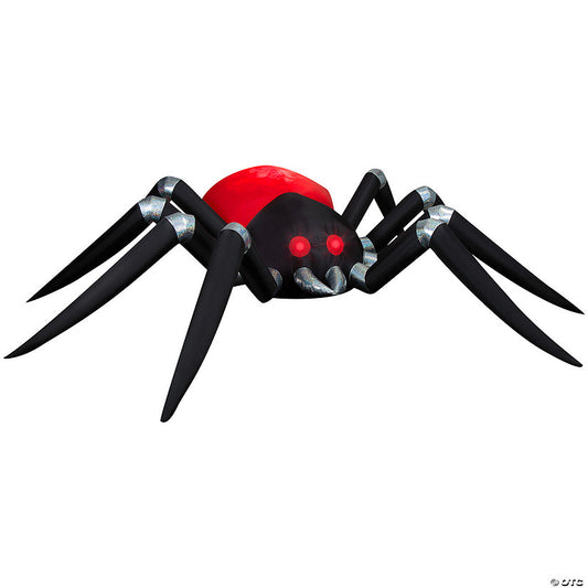14 Ft. 6" Airblown® Blowup Inflatable Black Red Spider with Fire Ice™ Projection Halloween Outdoor Yard Decoration | USA Decoration®