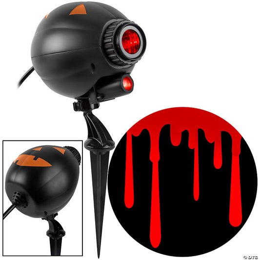 12" Lightshow Halloween Cascading Red Blood Drip Projection Light Halloween Outdoor Yard Decoration | USA Decoration®