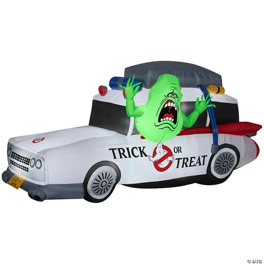 44" Airblown® Blowup Inflatable Ghostbusters Ecto-1 with Slimer Halloween Outdoor Yard Decoration | USA Decoration®