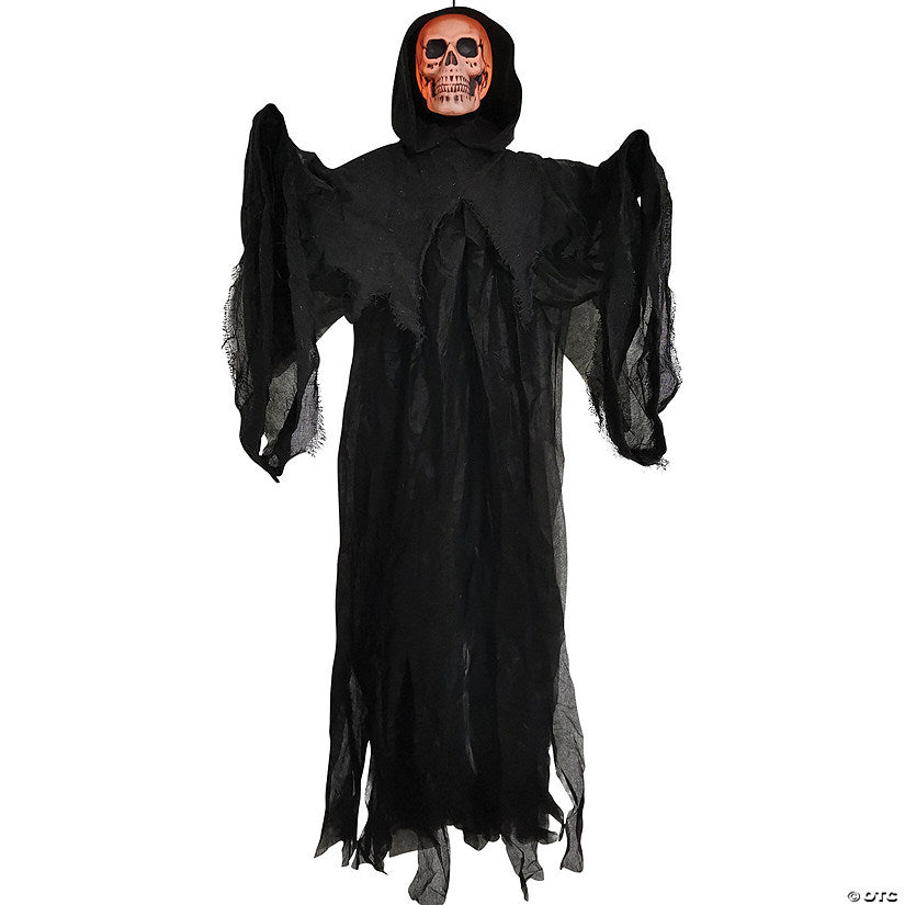 4' Skull Reaper Gray Light-Up | USA Decoration®