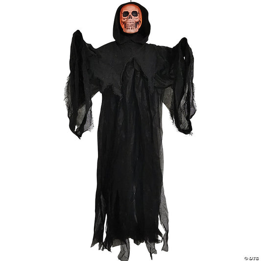 4' Skull Reaper Gray Light-Up | USA Decoration®