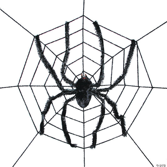 96" Spider Web With Spider Halloween Decoration | USA Decoration®