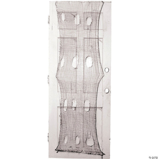 60" x 30" Black Creepy Door Cloth Polyester Halloween Decoration | USA Decoration®