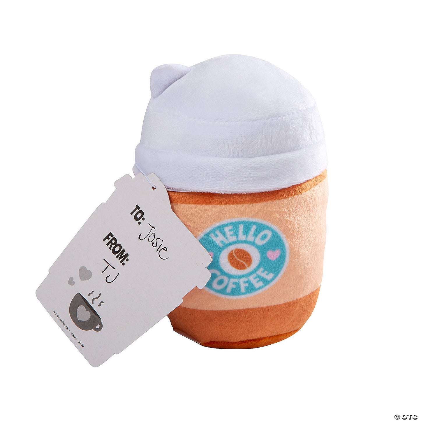Stuffed Smile Face Latte Valentine Exchanges with Card for 12 | USA Decoration®