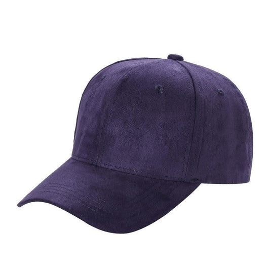 Suede Solid Basic Adjustable Cap