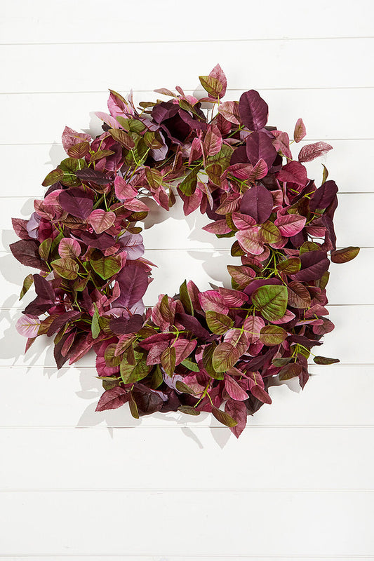 26” Tobacco Leaf Wreath Rustic Natural Leaf Door & Wall Decor