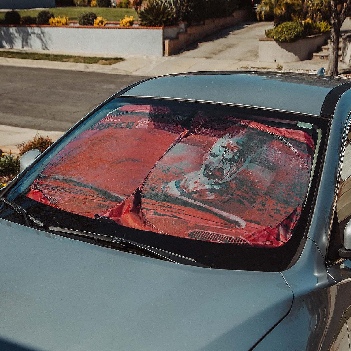 Terrifier 2 Art The Clown Sunshade For Car Windshield 64 x 32 Inches | USA Decoration®