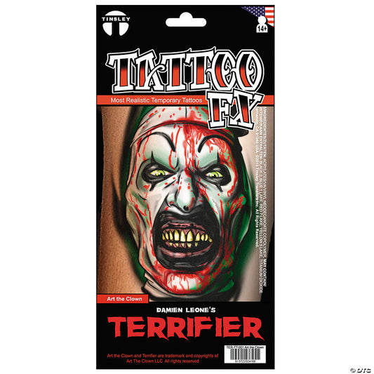 Tinsley Transfers Terrifier 3™ Art the Clown Temporary Tattoo | USA Decoration®