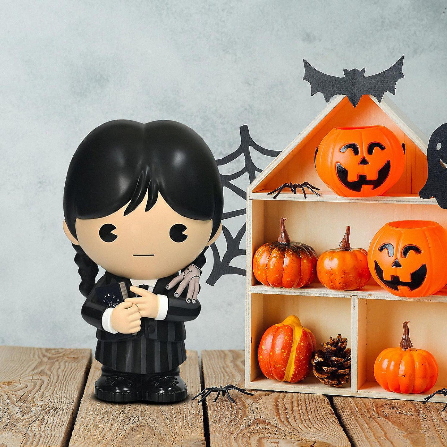 The Addams Family Wednesday With Thing 8 Inch PVC Figural Bank | USA Decoration®