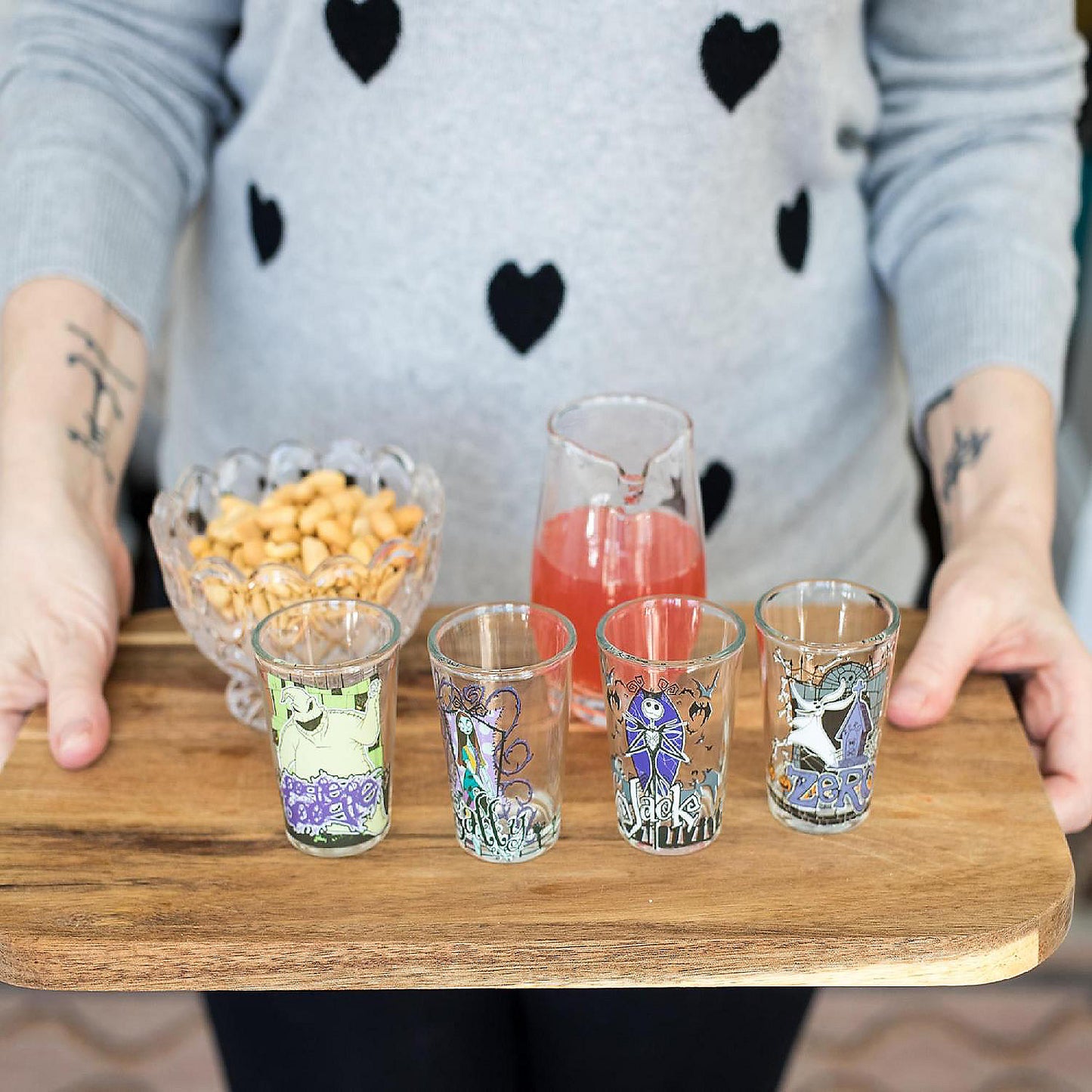 The Nightmare Before Christmas Characters 1.5-Ounce Mini Glasses Set Of 4 | USA Decoration®