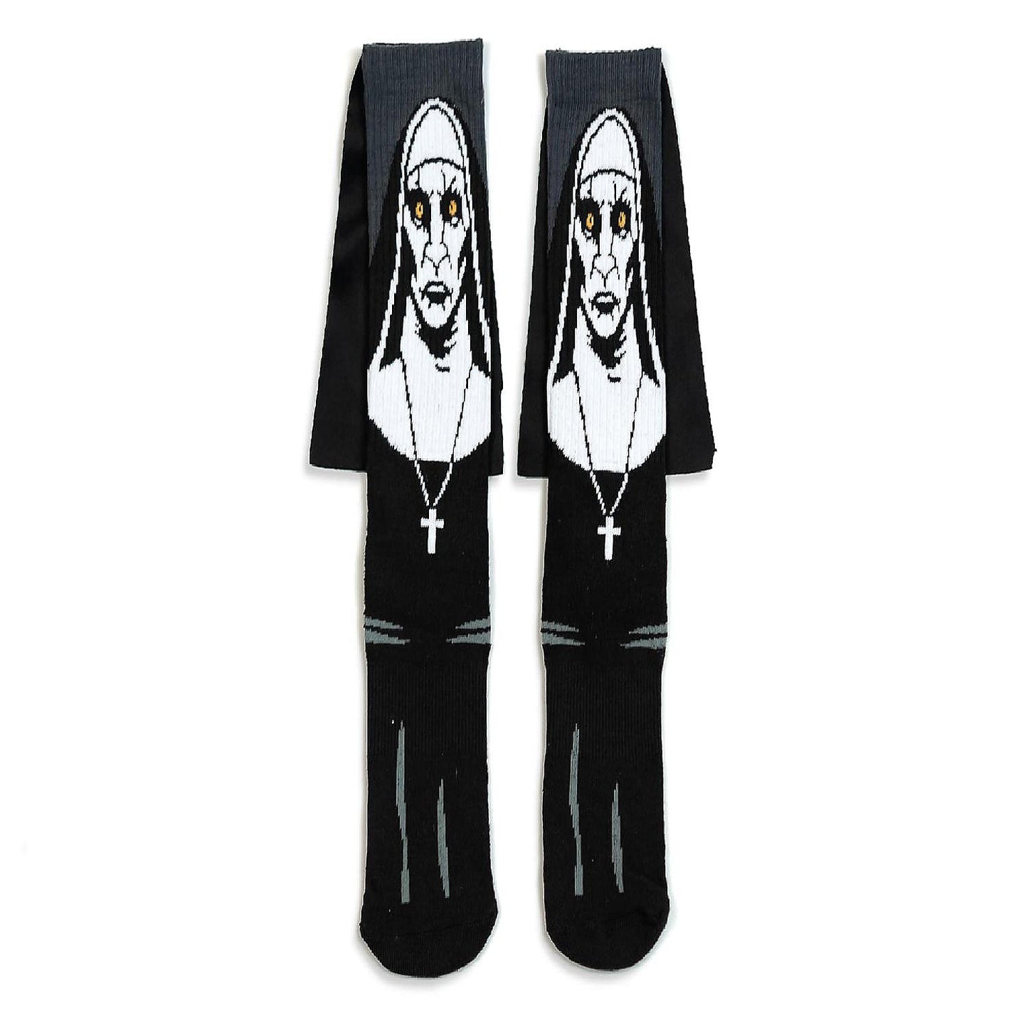The Nun Athletic Crew Socks with 3D Print - Breathable Black Tube Socks - 1 Pair | USA Decoration®