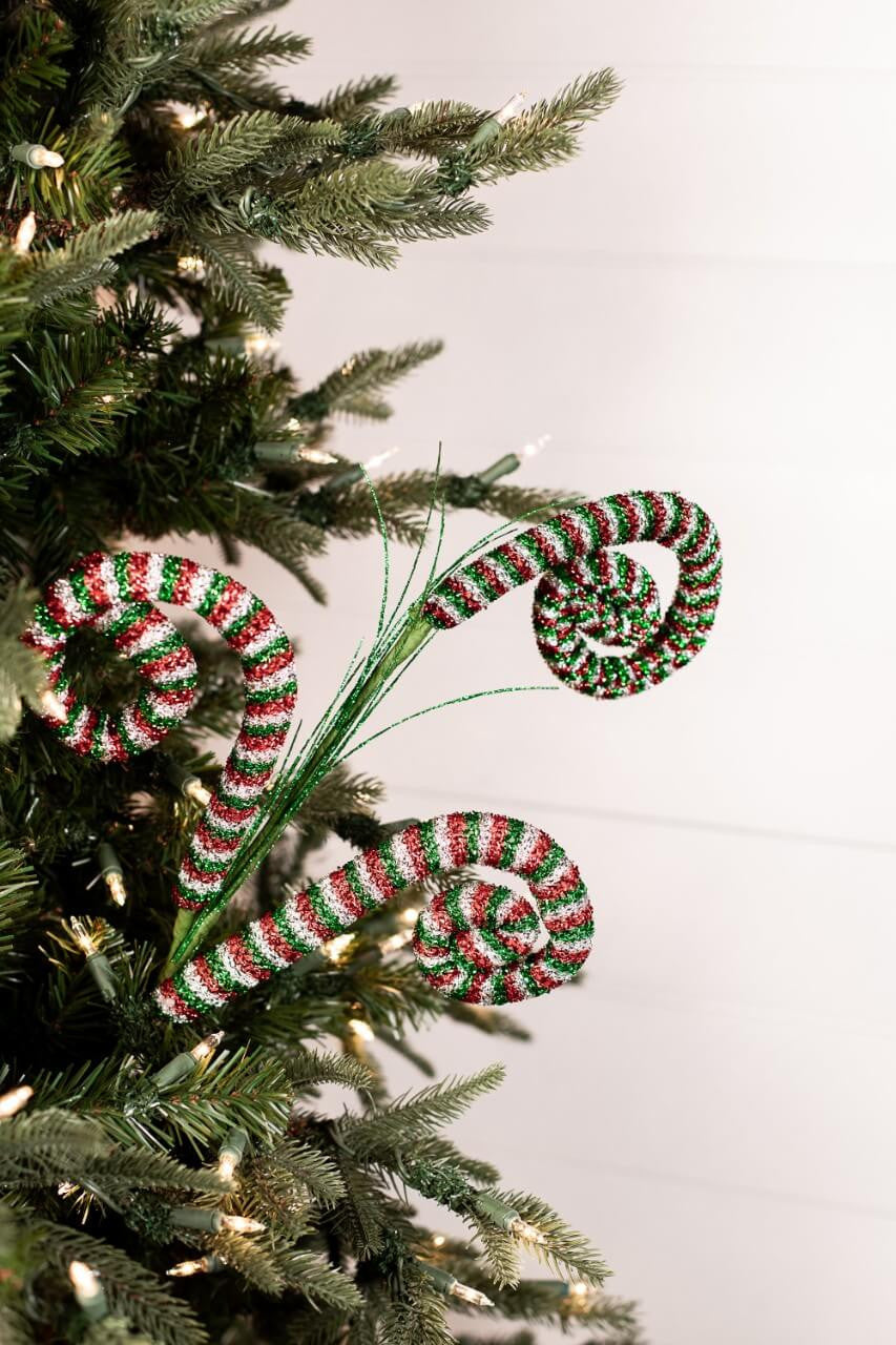 30 Inch Tinsel Swirl Spray Holiday Decoration