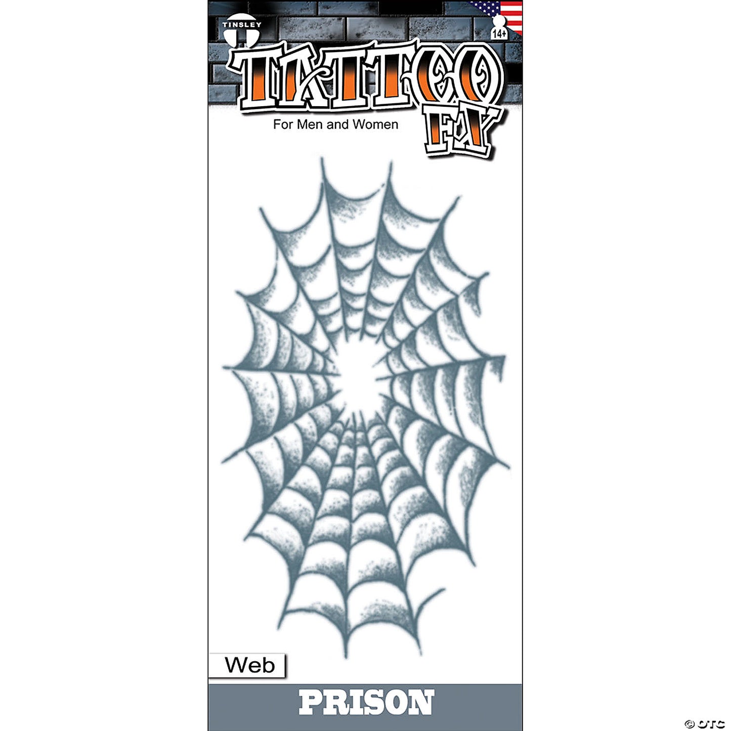 Tinsley Transfers Prison Web Temporary Tattoo