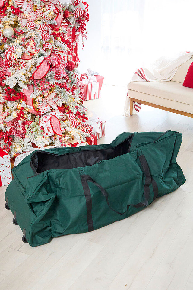 Rolling Christmas Tree Storage Bag Green