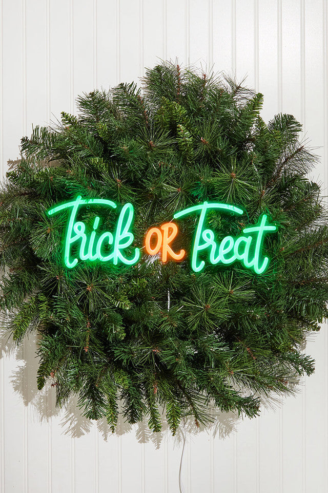 17.7" Trick Or Treat Lit Neon Sign for Halloween