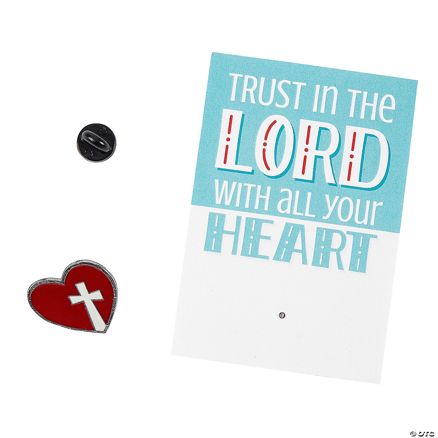 Trust In the Lord with All Your Heart Pins with Card - 36 Pc.