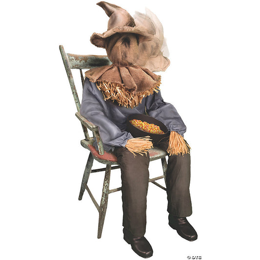 4 Ft. 5" Sitting Animated Scarecrow Prop Halloween Decoration | USA Decoration®