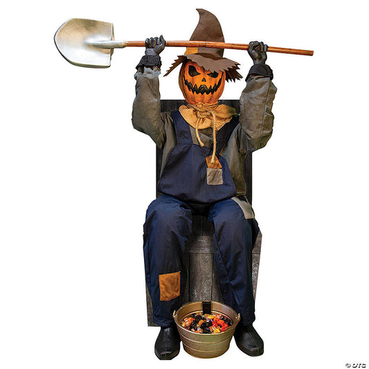 44" Smiling Jack Greeter with Chair Halloween Decoration | USA Decoration®