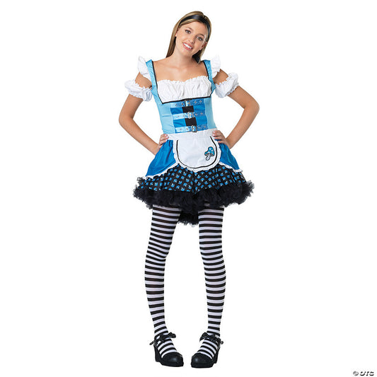 Teen Girl's Mushroom Alice Costume Medium Large 12-14 | USA Decoration®