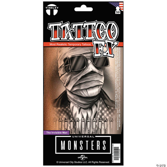 Tinsley Transfers Universal Monsters™ The Invisible Man™ Temporary Tattoo | USA Decoration®