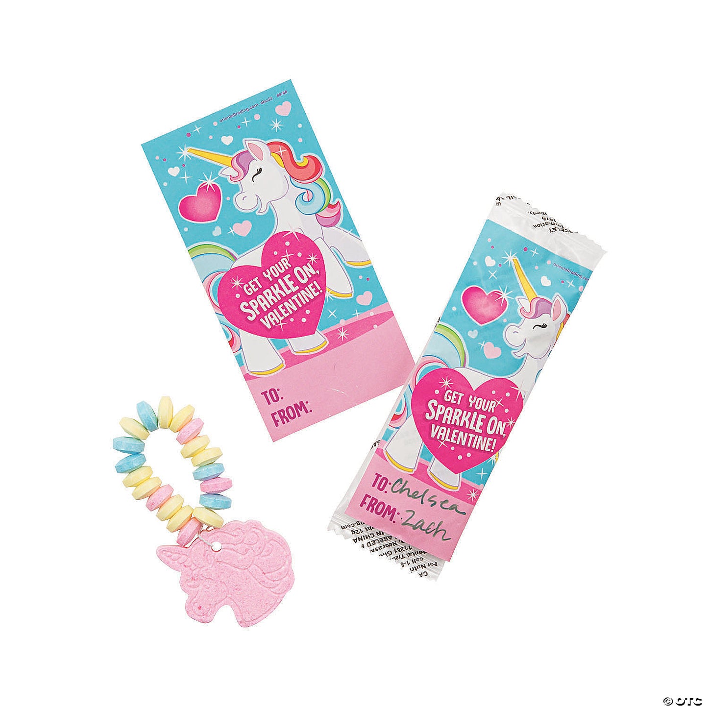 Unicorn Candy Bracelets Valentine Exchanges for 12
