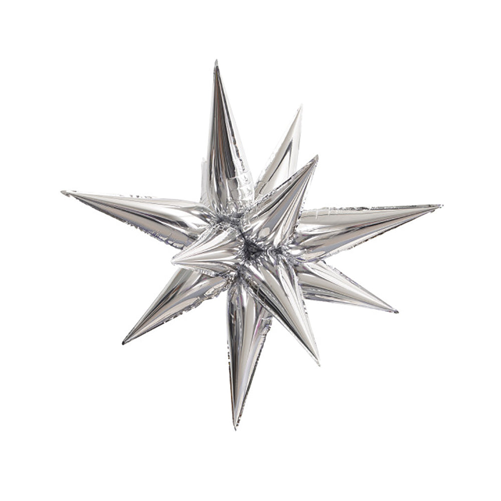 12 POINT JUMBO STAR-BURST - SILVER (AIR-FILL ONLY) | USA Decoration®