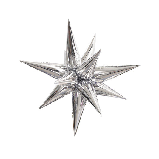 12 POINT JUMBO STAR-BURST - SILVER (AIR-FILL ONLY) | USA Decoration®