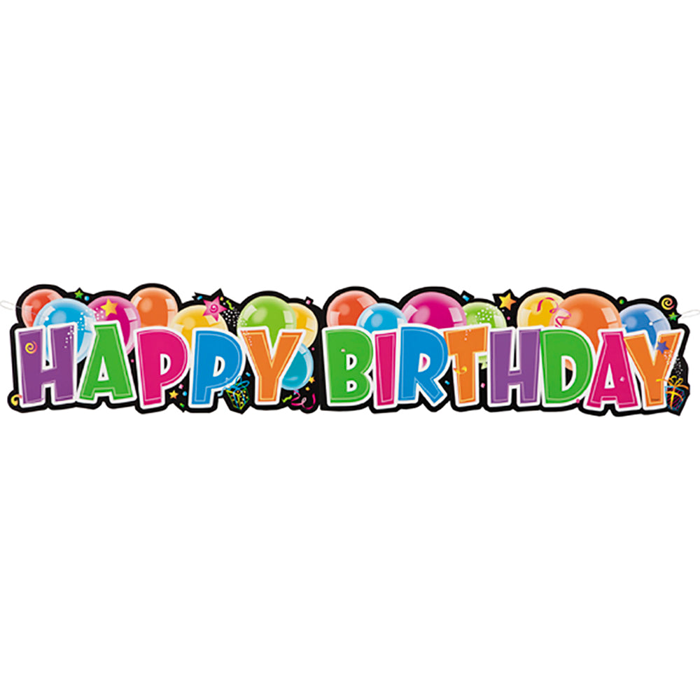4.5ft HAPPY BIRTHDAY GIANT JOINTED BANNER | USA Decoration®