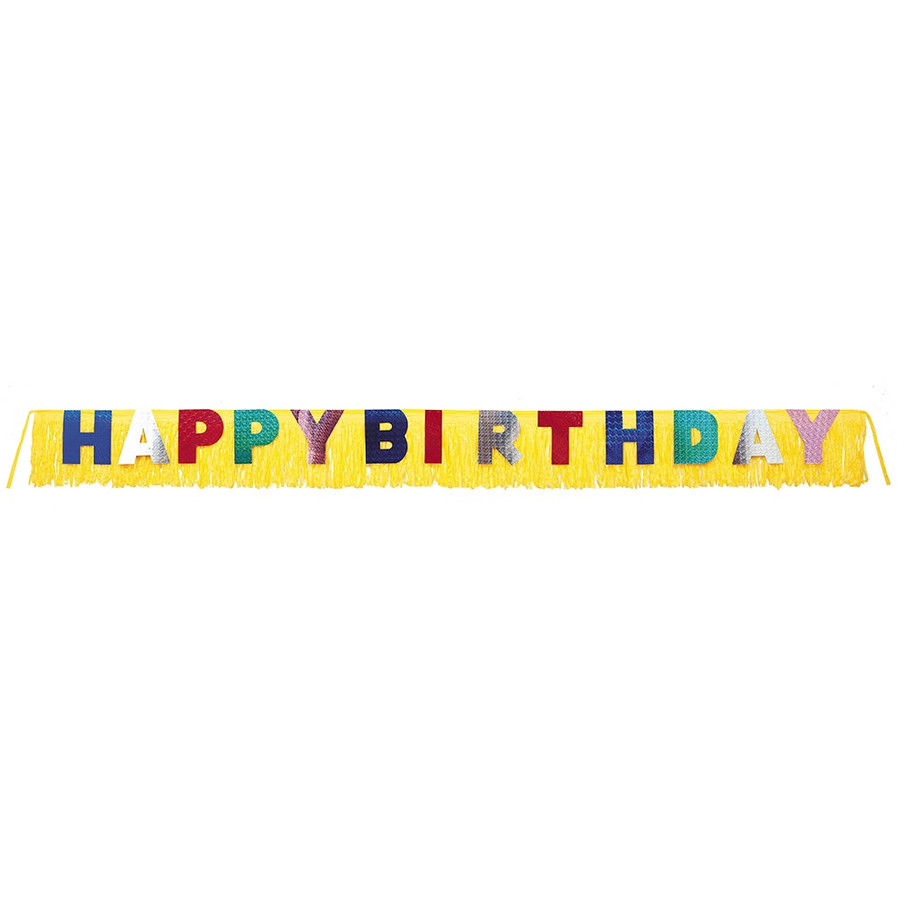 9.5ft HAPPY BIRTHDAY FRINGE BANNER | USA Decoration®