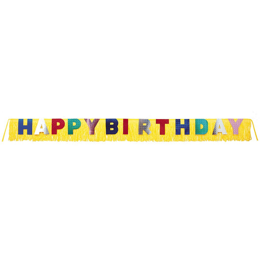 9.5ft HAPPY BIRTHDAY FRINGE BANNER | USA Decoration®