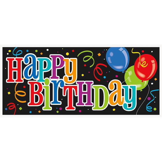 BOLD BIRTHDAY GIANT WALL BANNER 60 inch X 27 inch | USA Decoration®