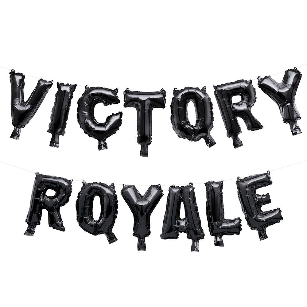 FORTNITE VICTORY ROYALE FOIL LETTER BALLOON BANNER (AIR-FILL ONLY) | USA Decoration®