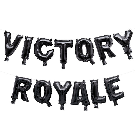 FORTNITE VICTORY ROYALE FOIL LETTER BALLOON BANNER (AIR-FILL ONLY) | USA Decoration®