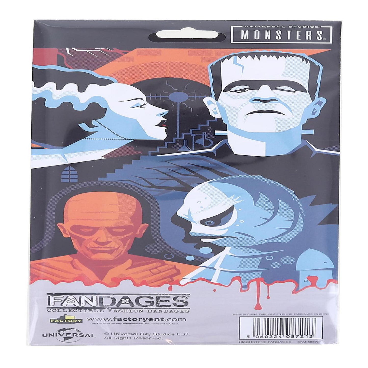 Universal Monsters Fandages Collectible Fashion Bandages 25 Pieces | USA Decoration®