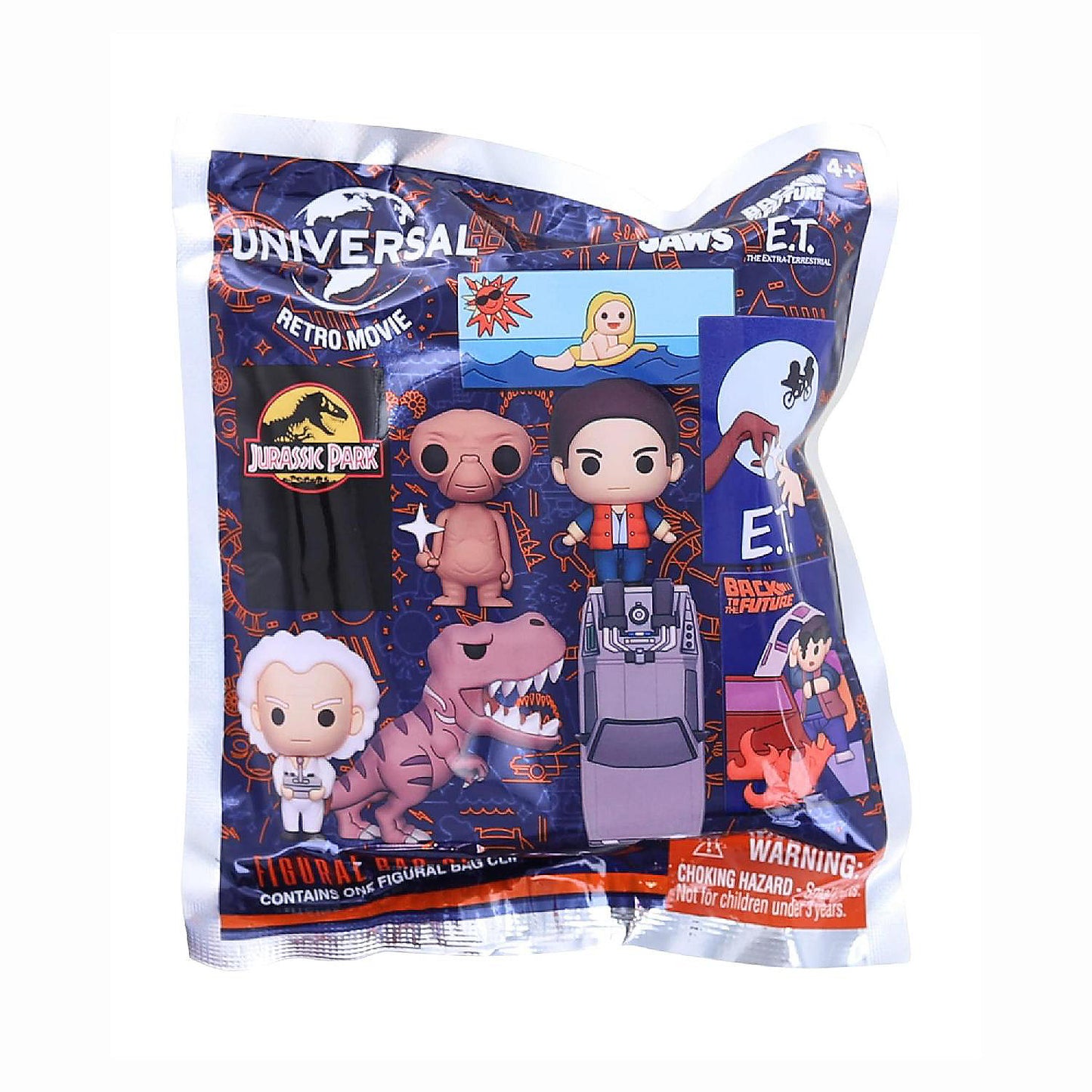 Universal Retro Movies 3D Foam Bag Clip 1 Random