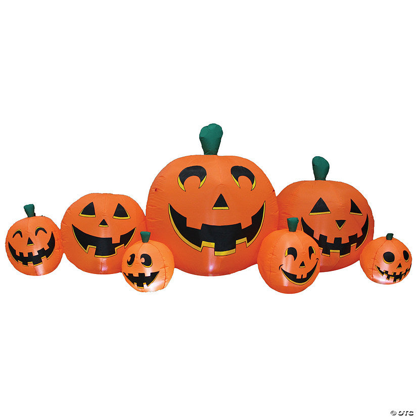 12 Piece(s): 8.5' Long Inflatable Pumpkin Patch Yard Decoration | USA Decoration®