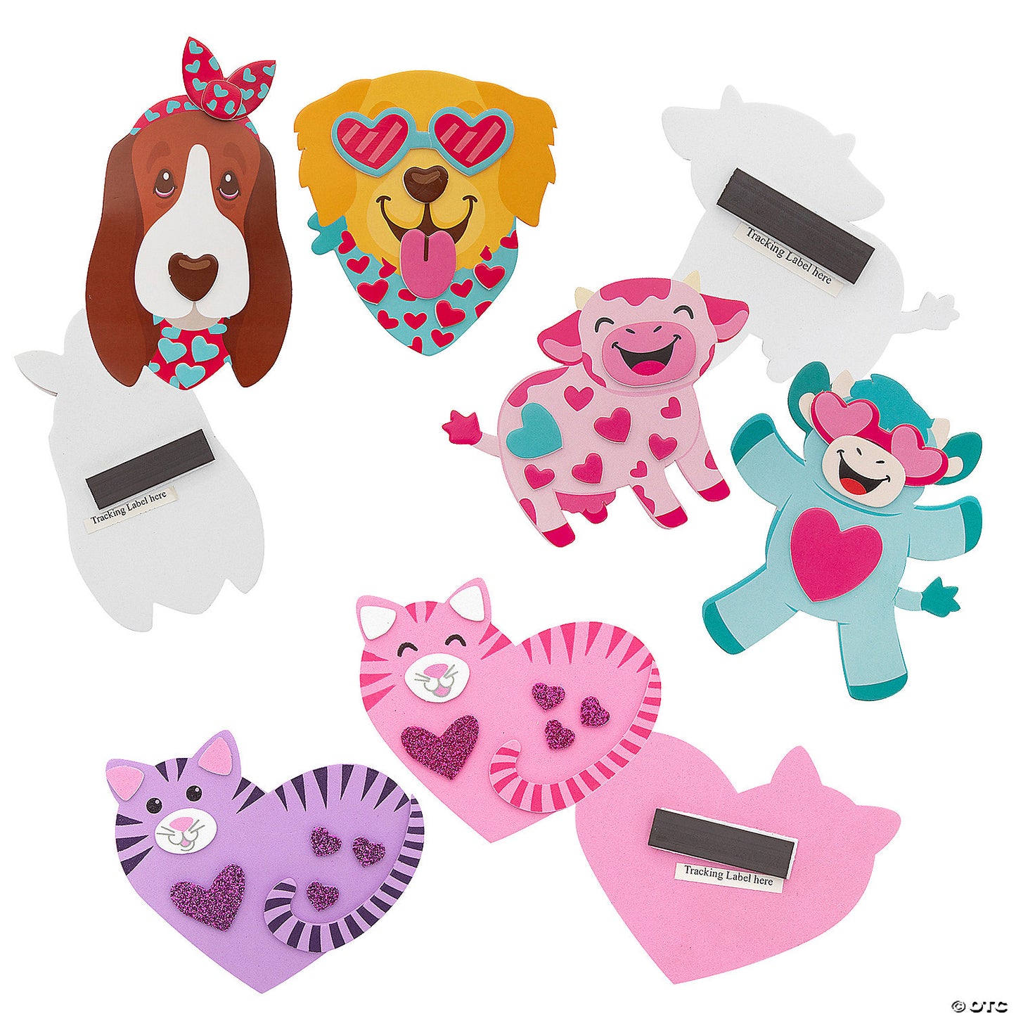 Valentine’s Day Animal Magnet Craft Kit Assortment – 36 Pc. | USA Decoration®