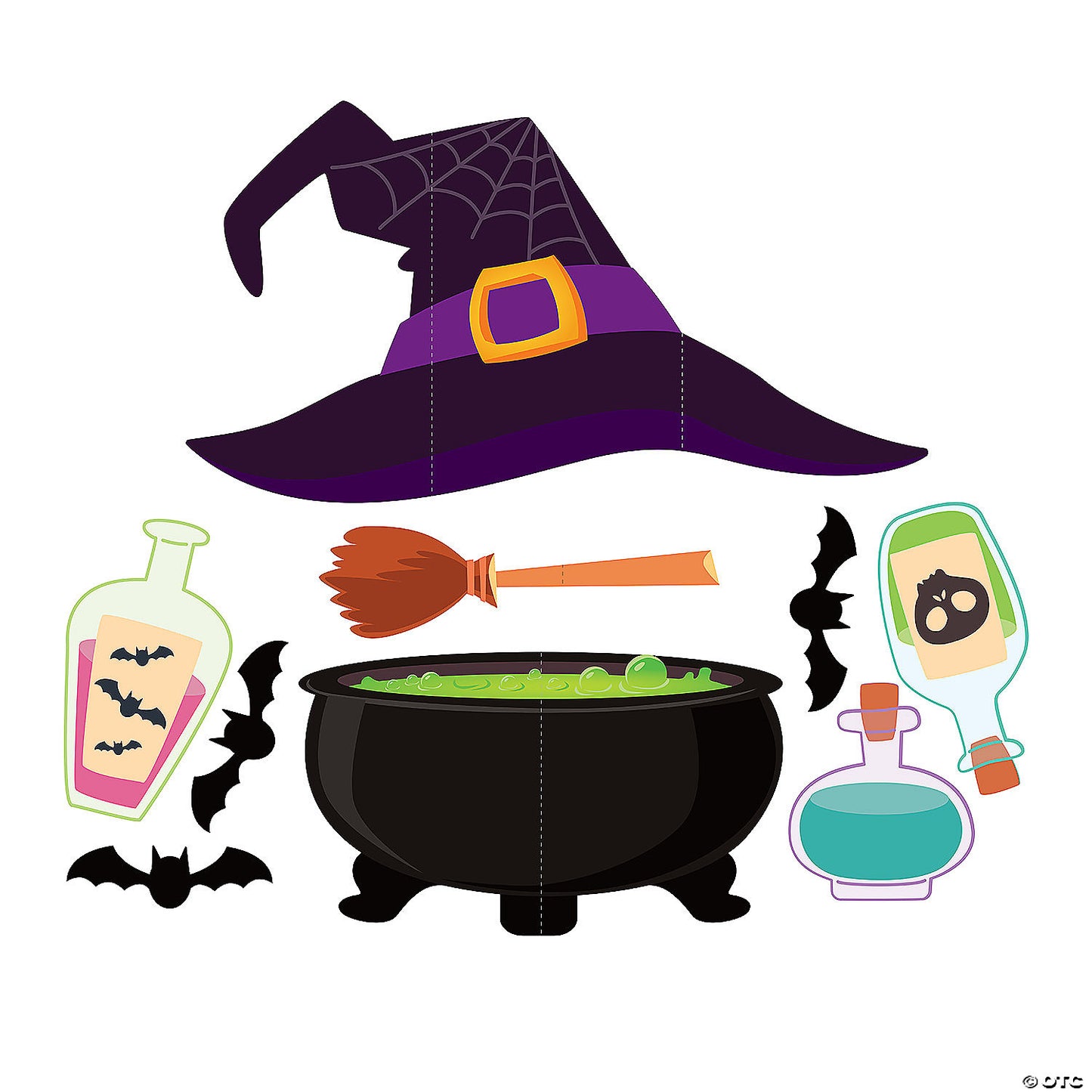 Value Classic Witch Trunk-or-Treat Cardstock Decorating Kit - 9 Pc. | USA Decoration®