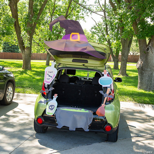 9 Piece(s): Value Classic Witch Trunk-or-Treat Cardstock Decorating Kit - 9 Pc. | USA Decoration®