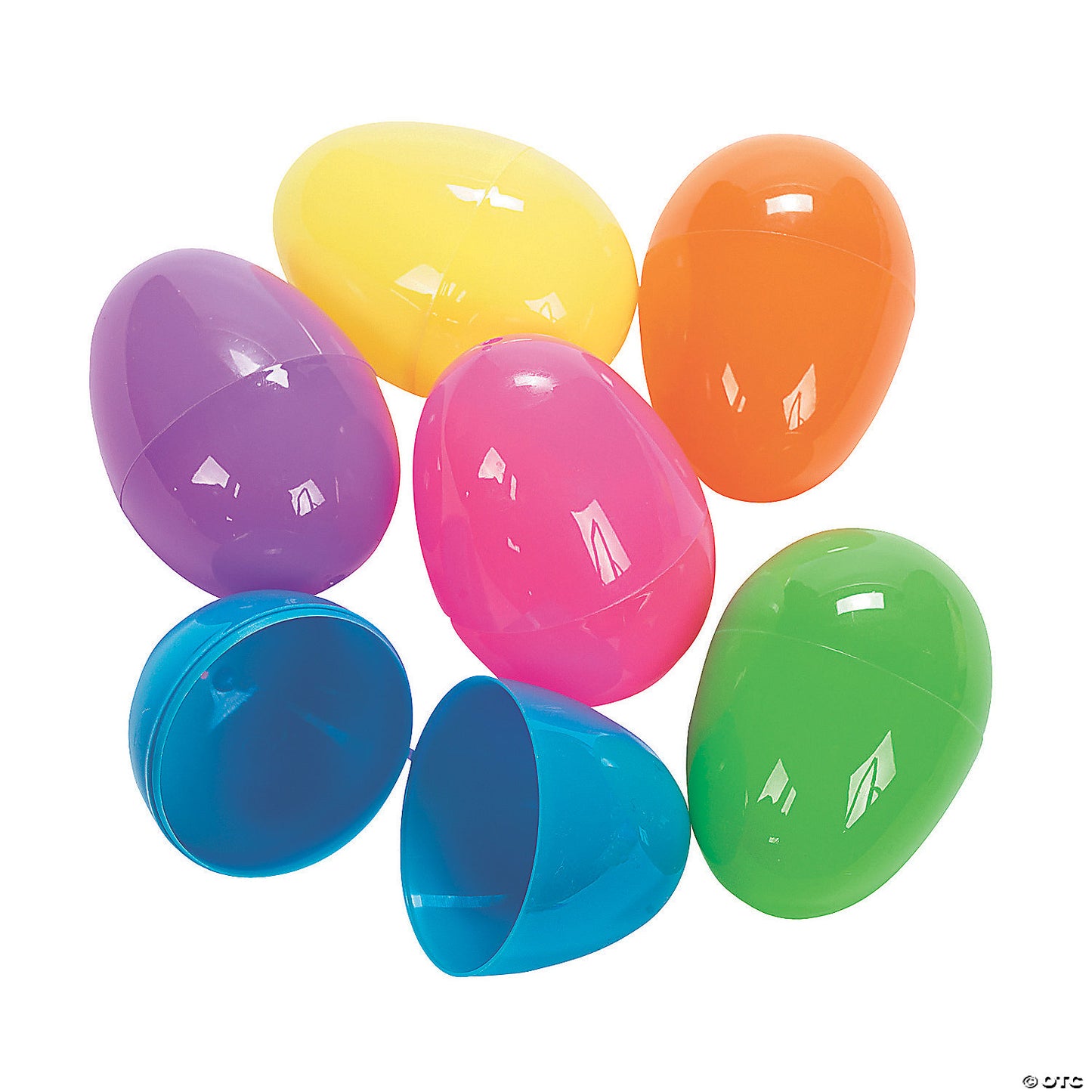 Vibrant Bright Plastic Easter Eggs - 12 Pc. for Festive Celebrations