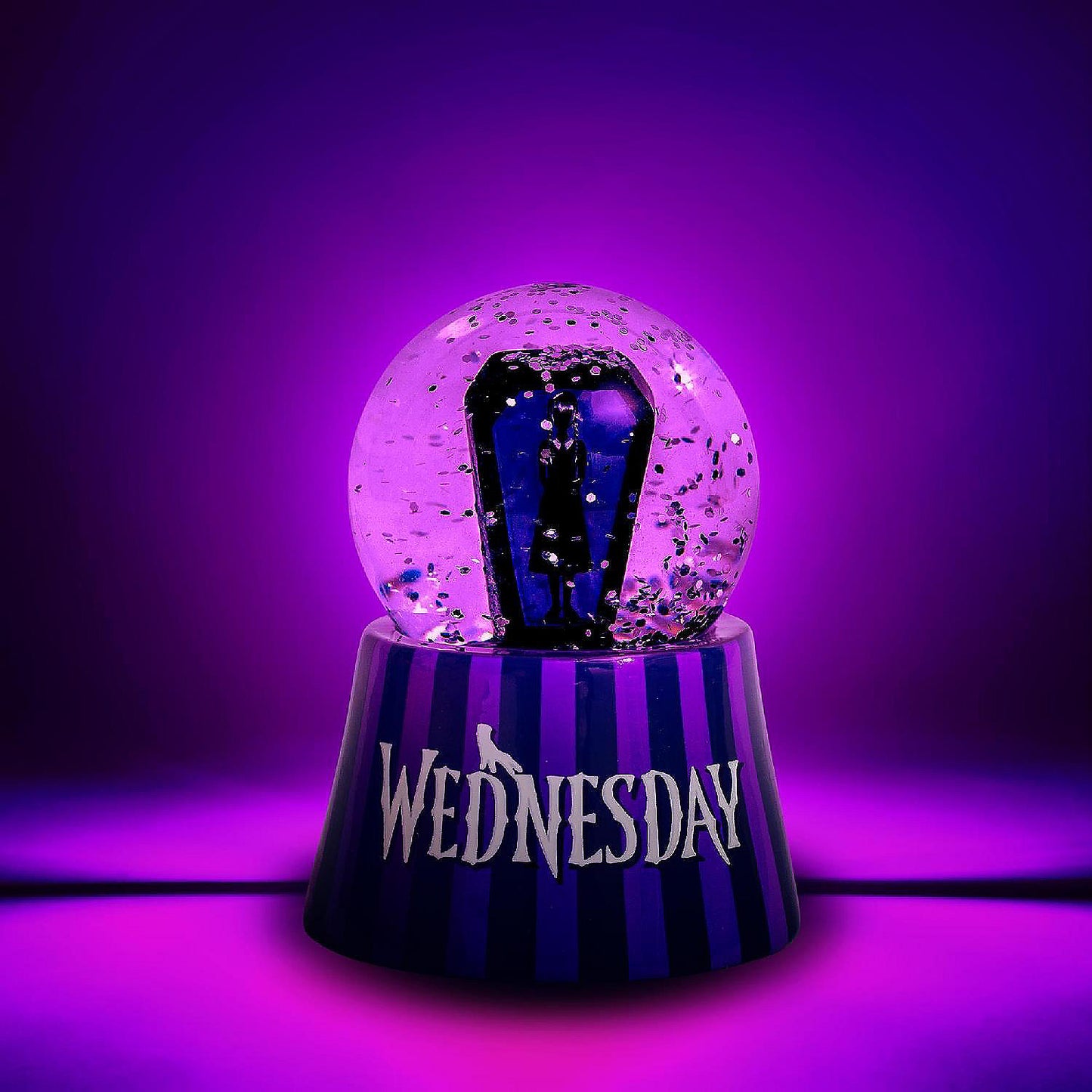 Wednesday Addams Mini Light-Up Snow Globe 3 Inches Tall | USA Decoration®