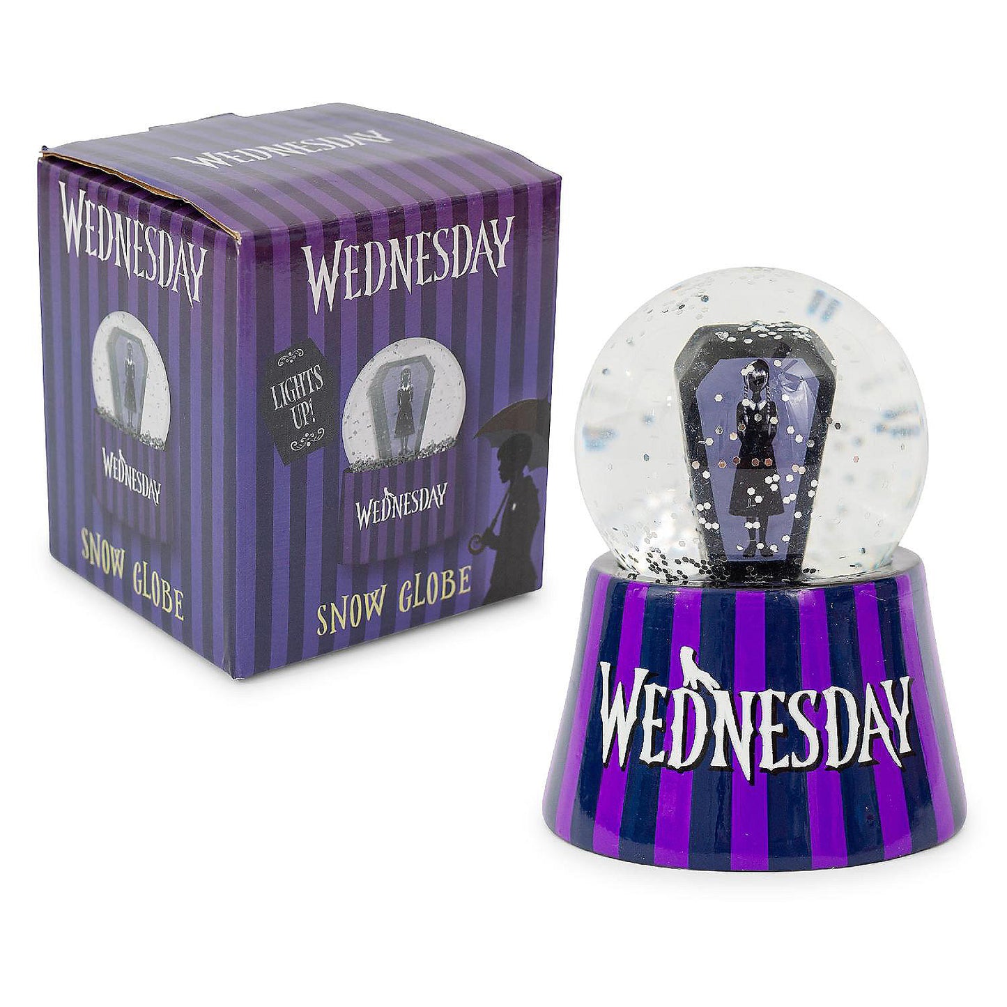 Wednesday Addams Mini Light-Up Snow Globe 3 Inches Tall | USA Decoration®